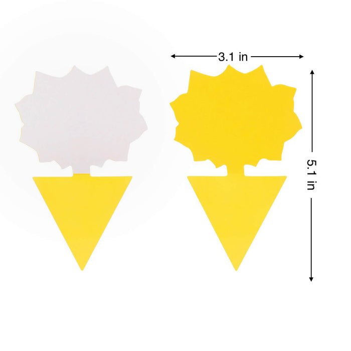 Yellow Sticky Fruit Fly Traps - Sunflower Shape | Garsum®